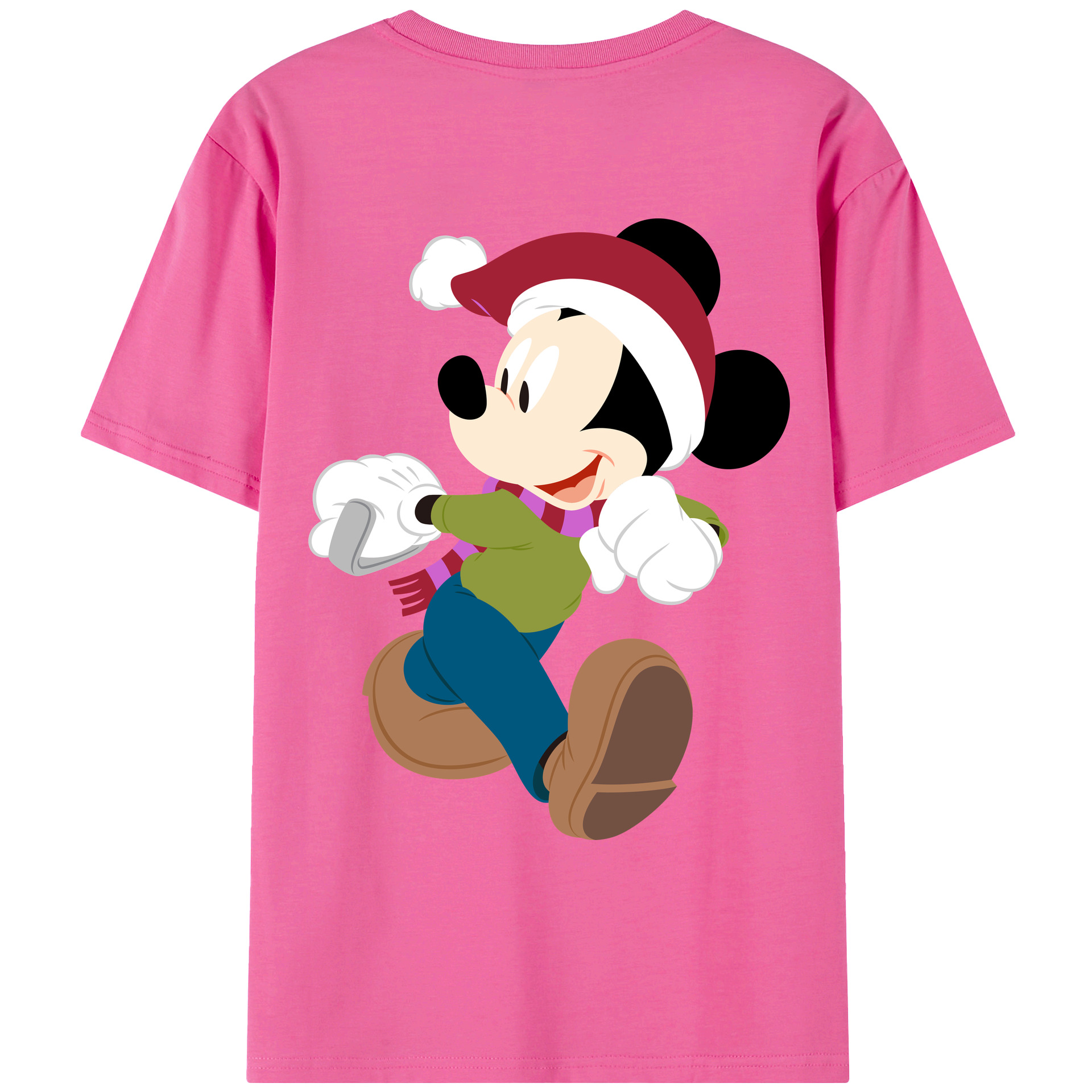（画像用） ミッキーマウス Mickey Mouse レディース半袖Tシャツ(バックプリント)